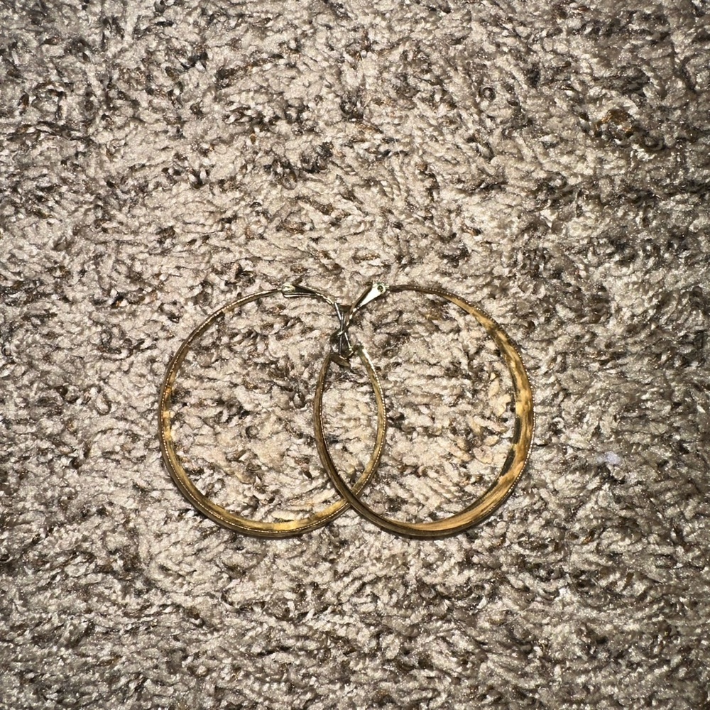 PULL AND BEAR golden earrings loops